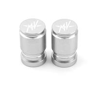 Couvercle de Bouchons d'air de Pneu de Voiture pour MV F3 675 800 Brutale 1000 Turismo Veloce RC Capuchons De Valve Roue Et Pneu(Silver)