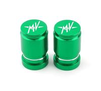 Couvercle de Bouchons d'air de Pneu de Voiture pour MV F3 675 800 Brutale 1000 Turismo Veloce RC Capuchons De Valve Roue Et Pneu(Green)