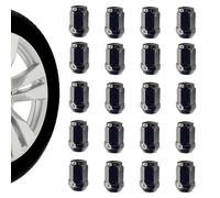 Couvercle de boulon de l'écrou 'aileron de roue, ensemble de couverture de l'écrou d'ailette | Couvre-boulon écrou de roue en acier au carbone, 20 accessoires de voiture, couvercle antirouille pour