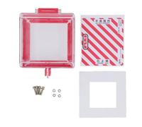 Couvercle de Bouton D'arrêt D'urgence Boîtier Transparent et Conception de Charnière en ABS 105x105x63mm Protecteur de Verrouillage de Commutateur Poussoir avec Pièces de Montage