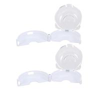 Couvercle de Bouton de Cuisinière Sécurité Bébé Lot de 2 Blanc | Abs, Pose sans Adhésif, pour Four et Gaz, Rangement Pratique, Protection Garçon et Filles Anti-accès