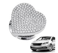 Couvercle de bouton de démarrage et d'arrêt du moteur - Autocollant push-to-start à paillettes - Accessoire intérieur de voiture en forme de cœur - Autocollant mignon push-to-start pour l'anneau