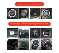 Couvercle De Bouton De Démarrage Moteur - Accessoires Intérieurs De Volant 3D,Couvercle De Bouton Pousser Pour Démarrer,pour Voiture Camion SUV Déplacements Quotidiens Voyage Longue Distance Urbain