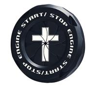 Couvercle de bouton de démarrage pour moteur de voiture, design universel en rotative, protection et design, couvercle de bouton de démarrage de voiture - Pour motos, camping-cars, bateaux