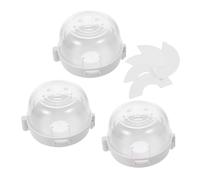 Couvercle de Bouton de Four Gaz pour Bébé, Sécurité la Cuisine 3 Pièces | Pp Blanc, Antidérapant et Résistant à Chaleur, pour Cuisinière à Gaz, Usage la Cuisine