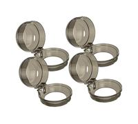Couvercle de Bouton de Sécurité pour Cuisinière à Gaz 4 Pièces Noir | Pc, Protège les Commandes Four et Plaque, Empêche Jeunes et Animaux de Jouer, Prévention Incendie