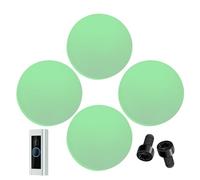 Couvercle de bouton de sonnette Ring Doorbell - Kit de réparation de bouton de sonnerie, boutons lumineux avec 2 vis | 4 boutons d'ouverture de porte | Boutons de sonnette vidéo, accessoires de
