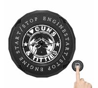 Couvercle de bouton Démarrer Arrêt du moteur - Couvercle de protection pour le démarrage du moteur - Couvercle du bouton Start Stop en alliage, couvercle de protection, décoration du mot