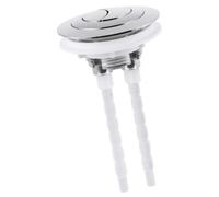 Couvercle de bouton-poussoir de chasse d'eau double de rechange for WC (38 mm, 48 mm, 58 mm) - Pièce en plastique à économie d'eau for réservoir de WC(Silver)