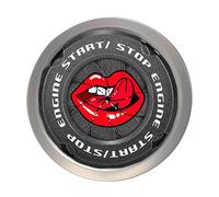 Couvercle de bouton poussoir de démarrage et d'arrêt - Garniture décorative en métal pour de voiture - Décoration de de voiture, accessoires intérieurs pour mini-fourgonnettes, camions,