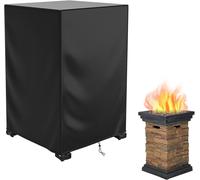 Couvercle De Brasier Carré Étanche,Gaz,Haute Durabilité,Extérieur,Cour,Cheminée,Coupe-Vent,Décoloration,Poussière - Type Black-82x82x41cm