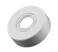 Couvercle de bride décoratif pour la protection des extrémités des tuyaux et l'amélioration visuelle dans les installations de plomberie résidentielle à mur exposé (blanc)