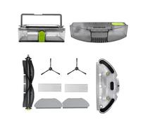 Couvercle de brosse à rouleau, réservoir d'eau, boîte à poussière, cadre en tissu, filtre HEPA les accessoires d'aspirateur robot compatibles avec Qihoo 360 S10 X100 Max(1 set)