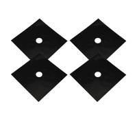 Couvercle de Brûleur de Cuisinière à Gaz 4 Pièces Noir en Fibre | Cache Plaque Electrique 16cm, Trou Central Prédécoupé, Lavable, Protège Flammes, pour Gazinière et Four
