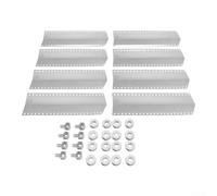 Couvercle de brûleur de rechange pour Landmann Grandhall pour barbecue Mr Gardener - Acier inoxydable pour distributeur de flammes en acier thermique, tente 28 x 13 x 7 cm (XH00127-Argent 8 pièces)