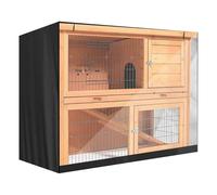 Couvercle de cage de lapin, 210D Protection thermique en tissu oxford pour jardin extérieur, couverture de Hutch Bunny avec une fermeture à l'ouverture de la ferme