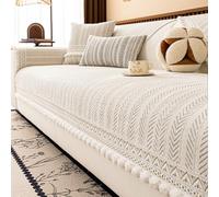 Couvercle de Canapé Lavable Universel en Toute Saison 2/3/4 Seater, Nouveau Couvercle de Canapé en Forme de Chenille Doux L, Protecteurs de Meubles pour Animaux de Compagnie Sans Light Gray 90*120cm