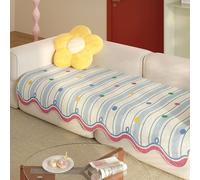 Couvercle De Canapé Style De Dopamine pour 2 3 4 Places De Protection Entièrement-Saison Couverture De pour Chiens, Lavable, Protecteur Blue 70 * 210cm