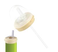 Couvercle de canette de soda avec paille - Couvercle de protection réutilisable en silicone avec paille étanche pour conserves, boissons énergisantes, jus, bière, soda, boissons, fêtes en plein air