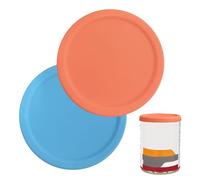 Couvercle de canette en silicone - Deux couvercles de pot en silicone de 7,6 cm, 2 couvercles de pot avec raccord de taille standard | Couvre-boîte lavable au lave-vaisselle | pour voyage camping bure
