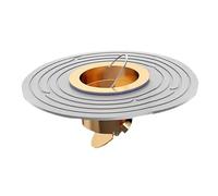 Couvercle De Caniveau De Drainage Extérieur Crépine d'évier Drain de sol Drainage rapide filtre bouchon douche étude anti-reflux Installation facile crépine bassin(White-copper core)