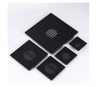 Couvercle De Caniveau De Drainage Extérieur Drain de sol noir mat 304 acier inoxydable brossé carré Anti-odeur salle bain douche Drainage Drains couverture 10/12/15/20cm(Black 15cm)