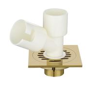 Couvercle De Caniveau De Drainage Extérieur Salle de bain douche Drain sol grilles à déchets cuisine laiton or brossé Drainage Machine laver bouchon(Type 3)