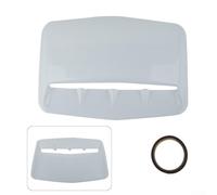 Couvercle de capot blanc brillant pour capot de voiture - Garniture décorative pour grille d'aération modifiée 43 x 30 x 5 cm pour une installation simple