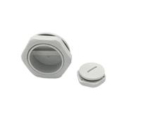 Couvercle de capuchon à vis en Nylon, bouchon aveugle de câble, couvercle de capuchon d'extrémité de vis de presse-étoupe fileté gris/noir(White,M25X1.5_4PCS)