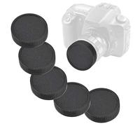 Couvercle de Capuchon D'Objectif Arrière en Plastique 5 Pièces, adapté à L'Objectif de Caméra M42, Protection Anti-poussière Noire, avec 5 Capuchons D'Objectif Arrière pour