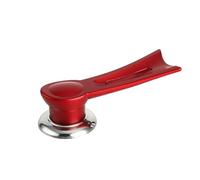 Couvercle de casserole amovible en bois et acier inoxydable - Convient pour la cuisine et le rangement - Cette poignée est résistante à l'usure et robuste et fiable (M rouge)