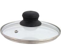 Couvercle de casserole Couvercle en verre Bord en acier inoxydable Couvercle visible Poignée de casserole 26 cm
