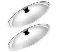 Couvercle De Casserole En Acier Inoxydable 2 Pièces Couvercles De Remplacement Pour Casseroles Couvercle Universel Pour Ustensiles De Cuisine Couvercle De Casserole Rond 27 Cm