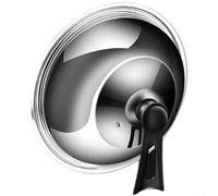 Couvercle de casserole en acier inoxydable avec support en verre trempé, résistant à la chaleur pour une cuisine sûre, joint sécurisé pour bloquer l'humidité, convient aux casseroles de 28 cm-42 cm