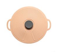 Couvercle de casserole en silice, couvercle hermétique anti-déversement, résistant à l'huile pour bols, poêles, micro-ondes, stockage des aliments (orange)