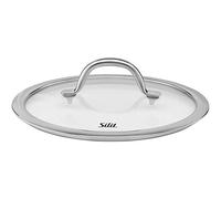 Couvercle de casserole Silit Passion 20 cm, couvercle de casserole, couvercle en verre avec poignée en métal, verre résistant à la chaleur, passe au lave-vaisselle