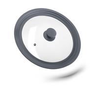 Relaxdays 2xCouvercle avec silicone 26-30 cm gris