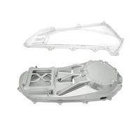couvercle de chaîne de pignon avant Couvercle de chaîne et pignon de protection, décoration de carénage en aluminium CNC, compatible avec Yamaha XMAX 2017-2024 Guide de Chaîne(Transparent)