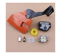 Couvercle de chaîne de pignon d'embrayage, poignée de Frein, Ensemble de carburateur adapté aux tronçonneuses 136 137 141 142, pièce de Rechange