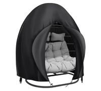 Couvercle de Chaise d'oeuf - Bouclier de Coco-rotin, Protecteur du Vent UV | Grande Chaise Suspendue Couvercle étanche, 600D à Fermeture éclair extérieure Durable pour Point de terrasse au Bord