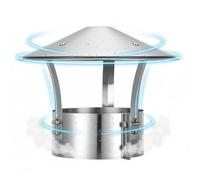 Couvercle de Cheminée, Capot de Cheminée, Cache-trou de Poêle, Chapeau Conduit de Fumée avec Vis, pour Tuyau de Cheminées, Tuyau de Toit 75-315MM(230mm/9.1in)