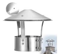 Couvercle de Cheminée, Chapeau de Conduit de Cheminée, Conduit Fumée Couvercle, Capuchon Couverture d'évent pour Tuyau d'échappement 75-315MM(230mm/9.1in)