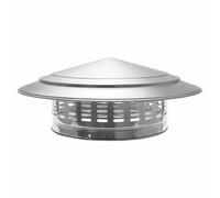 Couvercle de cheminée en acier inoxydable, capot de cheminée de toit, capuchon de pluie et de neige, grille de protection pour l'extrémité du tuyau d'échappement, ouverture d'aération, tuyau de fumée