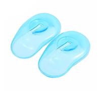Couvercle de cheveux bleu clair 1pair en silicone couverture d'oreille de couverture de coiffure coiffure de coiffure protéger le salon du salon du bouclier imperméable anti-tas