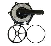 Couvercle de t poignée pour Hayward Sp0710 Sp0710x Sp0711 Sp0712 pour valve Vari-Flo avec joint et joint torique en plastique noir Pièce de rechange pour systèmes de filtre à sable de piscine 3,8