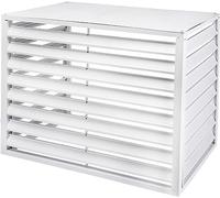 Couvercle de climatisation en aluminium et couvercle de pompe à chaleur pour unité extérieure en aluminium pour façades, blanc-1, 110 x 80 x 60 cm