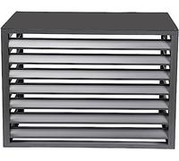 Couvercle de climatisation en aluminium et couvercle de pompe à chaleur pour unité externe en aluminium pour façades, gris 1, 100 x 70 x 50 cm