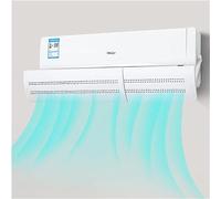 Couvercle de climatisation réglable rétractable suspendu pare-brise ménage climatisation rabat anti-poussière accessoires (Color : White With Holes, Size : 102x18cm)