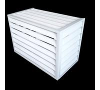 Couvercle de climatisation Stores d'unité extérieure, déflecteur de climatiseur d'unité de fenêtre, cache-poussière de grille à persiennes, cadre de climatiseur en alliage d'aluminium, anti-
