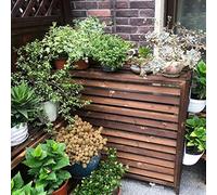 Couvercle de climatiseur divisé pour unités extérieures, couvercle en bois pour unité extérieure, porte-fleurs pour support de climatisation à persiennes, couvercle de protection pour condenseur extér